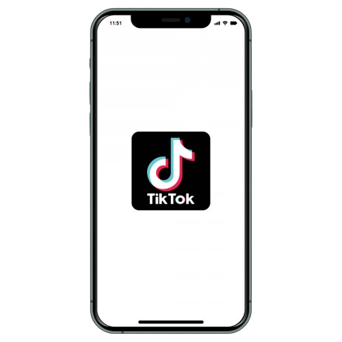 Telefonski zaslon s TikTok aplikacijo